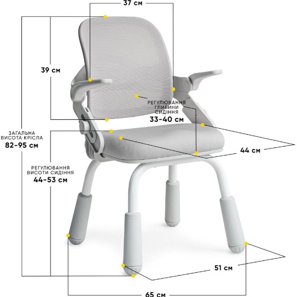 Фото - Кресло детское Mealux Neo Air Static Grey (Y-306 G)